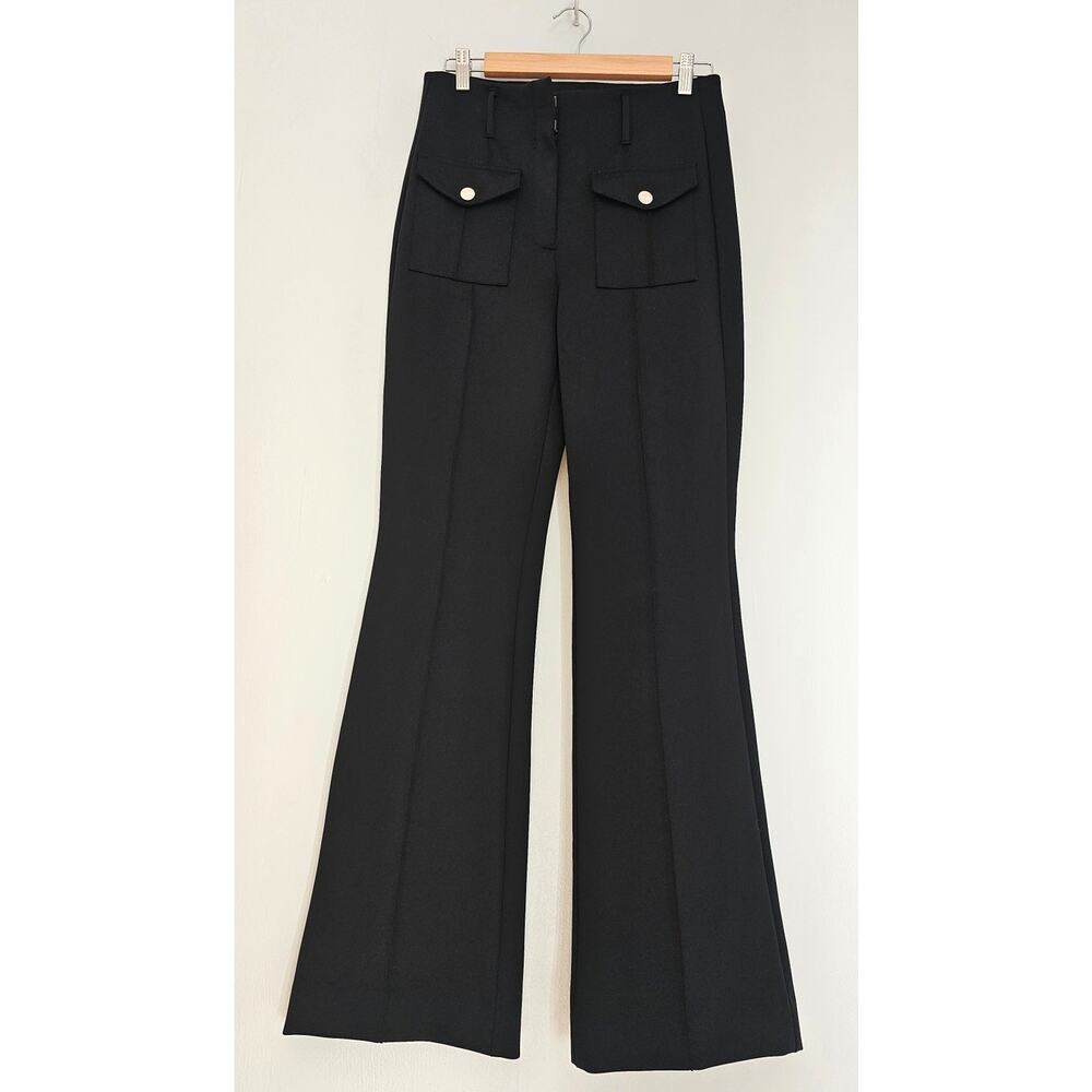 White House Black Market High-Rise Womens Flared Dress Pants Sz 8 - Picture 1 of 12